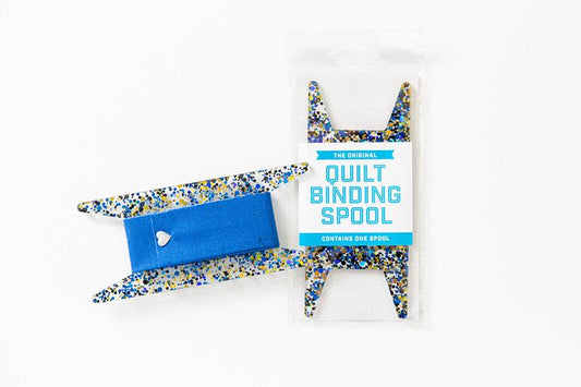 Glitter Binding Spool 5.75" x 2.5" Blue Black Stitch Supply Co. SSC-302