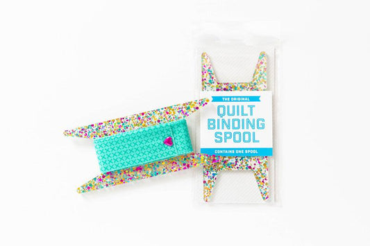 Glitter Binding Spool 5.75" x 2.5" Teal Aqua Stitch Supply Co. SSC-300