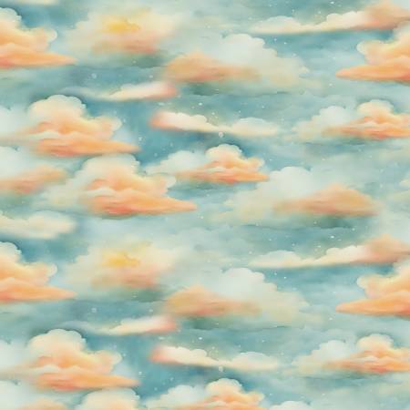 Glorious Fall Day Sky Blue Nancy Mink Wilmington Prints Cotton Fabric WP-1665-33910-418
