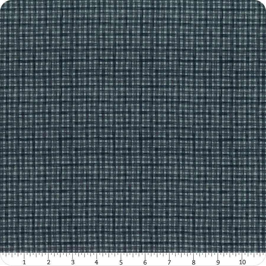 Glorious Fall Gingham Dark Blue Nancy Mink Wilmington Prints Cotton Fabric WP-1665-33913-494