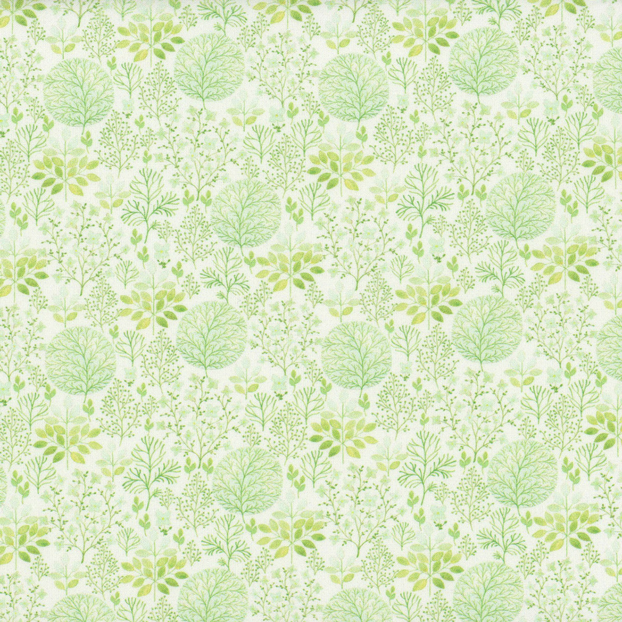 Glorious Garden Trees Green Kathleen Winslow Gardner In the Beginning Fabrics Cotton Fabric ITB-8GAR-1