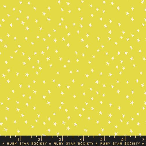 Good Spirits Mini Starry Halloween Stars Blender Citron Yellow Ruby Star Society Moda Cotton Fabric