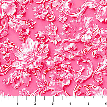 Good Together Baroque Damask Pink Patrick Lose Northcott Cotton Fabric NC-10705-23