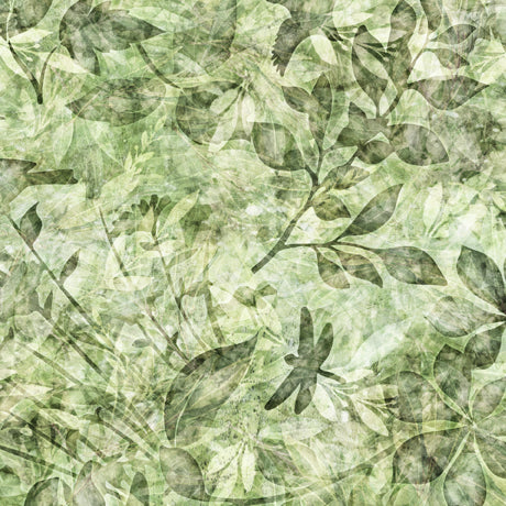 Got Your Back 108” Wide Back Tonal Leaf Green Dan Morris Quilting Treasures Cotton Fabric