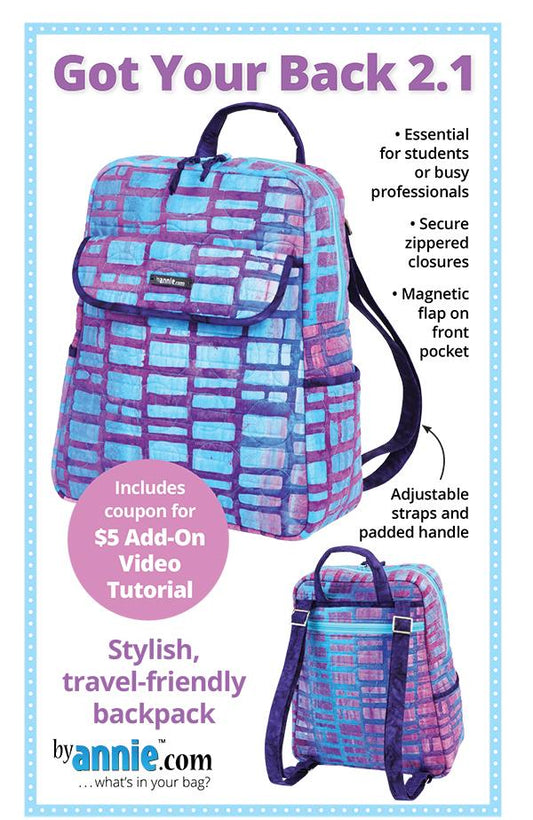 Got Your Back 2.1 Bag / Tote Patterns Unrein-Annie Patterns by Annie's BYA-198-2.1