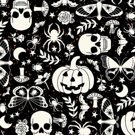 Goth Gardens Black Maywood Studio Cotton Fabric MS-MAS10850-J