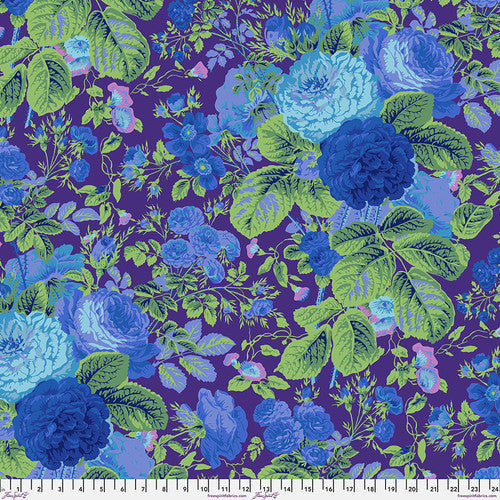 Gradi Floral 108" Wide back Purple February 2025 Philip Jacobs Kaffe Fassett Collective Free Spirit Cotton Fabric FS-QBPJ005.PURPLE