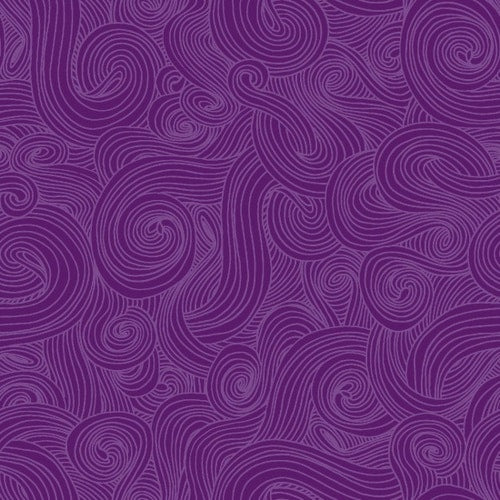 Just Color! Grape Purple Swirl Studio E Cotton Fabric