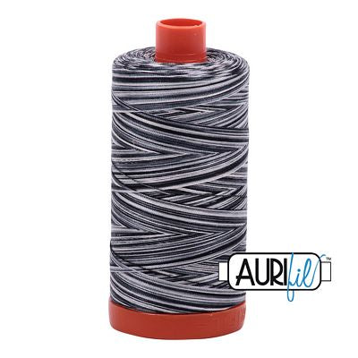 Graphite Black Gray Variegated Mako Thread 50wt 1300m 6ct Aurifil AF-4665-Graphite