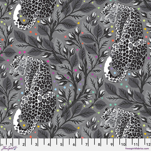 Graywork Birthmark Shadow Gray Tula Pink Free Spirit Cotton Quilting Fabric FS-PWTP258.Shadow