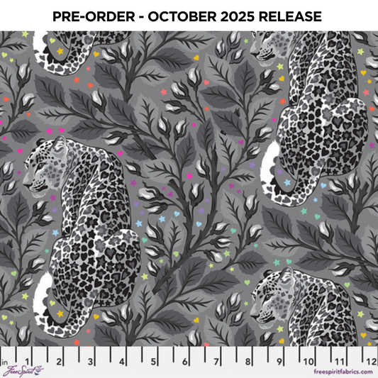 PRE-ORDER | OCT 2025 | Graywork Birthmark Shadow Gray Tula Pink Free Spirit Cotton Quilting Fabric FS-PWTP258.Shadow