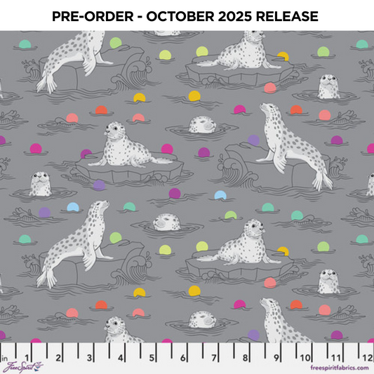 PRE-ORDER | OCT 2025 | Graywork Seal the Deal Shadow Tula Pink Free Spirit Cotton Quilting Fabric FS-PWTP259.SHADOW