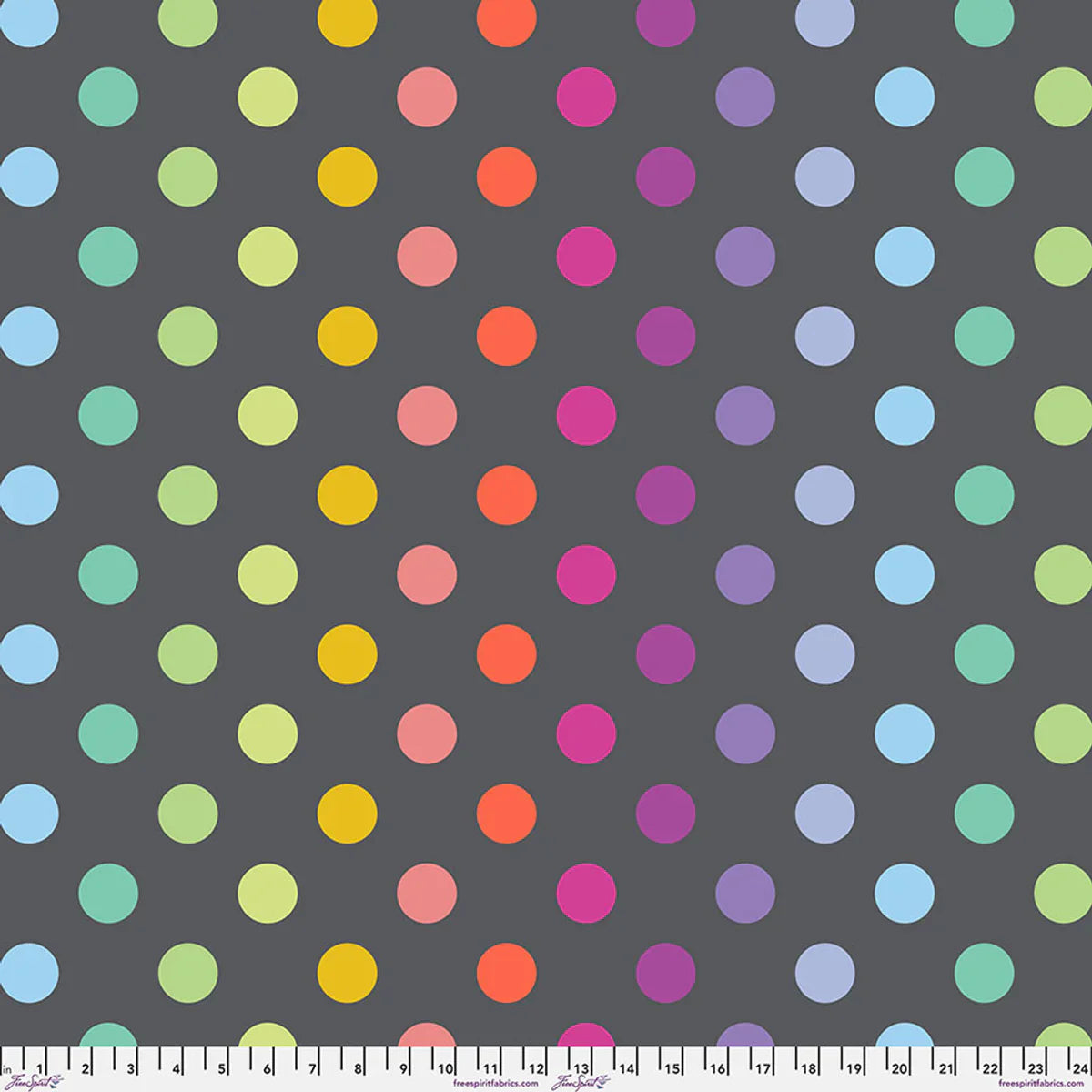 Graywork & True Colors Minky Disco Poms Shadow Free Spirit Polyester Fabric FS-MKTP011.SHADOW