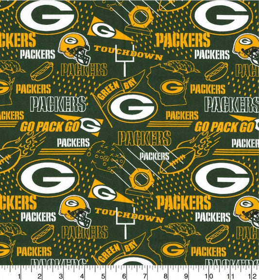 Green Bay Packers Hometown Design NFL Cotton Fabric