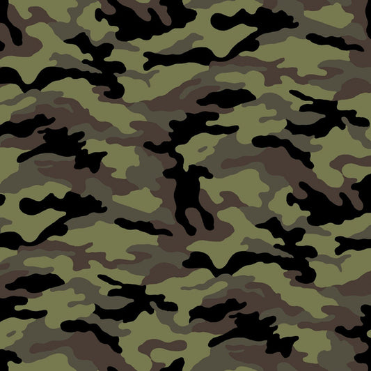 Green Olive Black Camouflage Conceal True Timber David Textiles Cotton Fabric