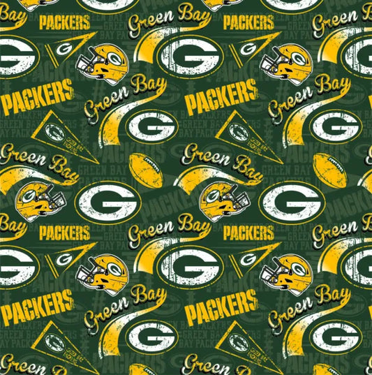 Green Bay Packers NFL Football Retro Fabric Traditions Cotton Fabric NFL-70648DN