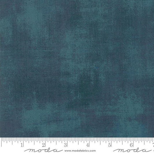 Grunge Basics Solid Deep Teal Blue Green BasicGrey Moda Cotton Fabric