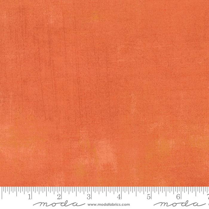 Grunge Basics Papaya Orange BasicGrey Moda Cotton Fabric