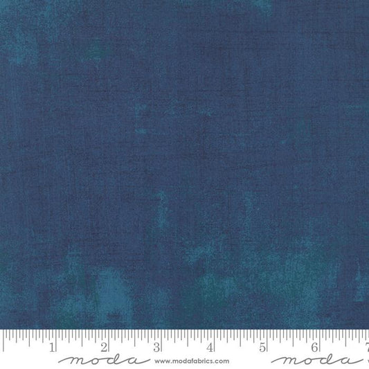 Grunge Basics Prussian Blue BasicGrey Moda Cotton Fabric