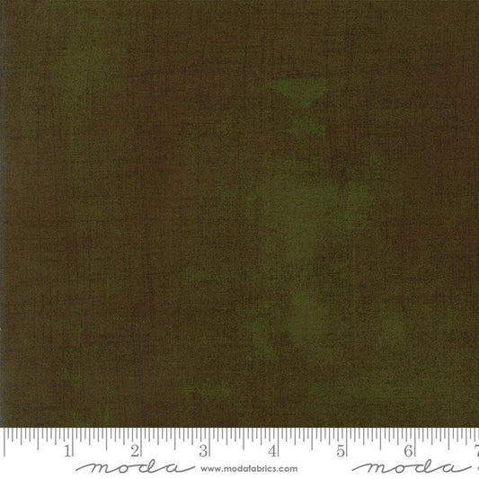 Grunge Basics Wren Dark Green BasicGrey Moda Cotton Fabric