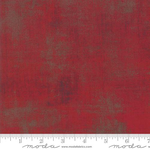 Grunge basics 108" Wideback  Maraschino Cherry Red basicGrey Moda Cotton Fabric