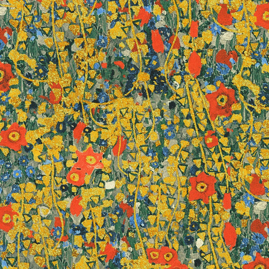 Gustav Klimt Triangles Abstract Rose Metallic Robert Kaufman Cotton Fabric RK-SRKDM-22727-97