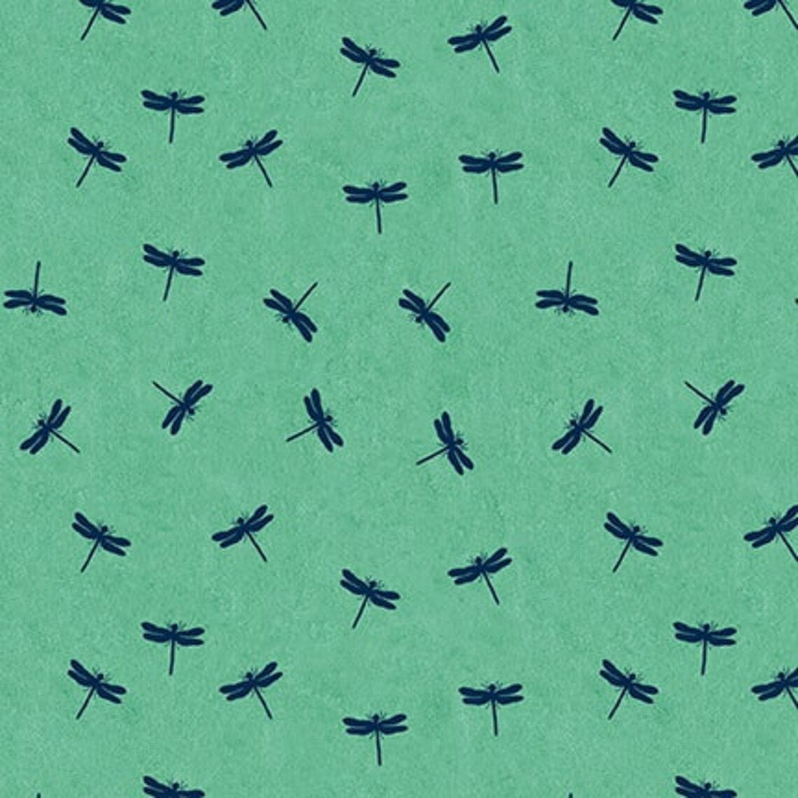 Gypsy Flutter Tossed Mini Dragonflies Pistachio Green Elsie Ess Blank Quilting Cotton Fabric