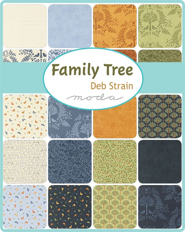 Family Tree 5" Squares Charm Pack 42 pcs Deb Strain Moda Fabrics Cotton Fabric MD-56160PP