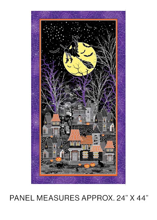 Halloween Spirit All Hallow's Eve Panel 24" Kanvas Studio Benartex Cotton Fabric