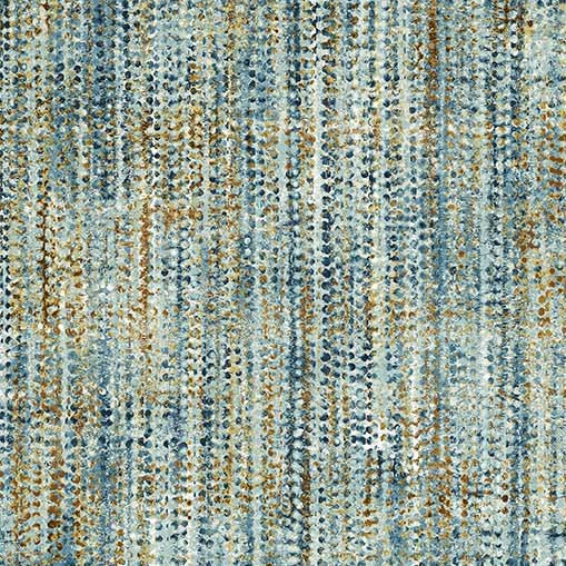 Hampton Court Beaded Texture Blue Michael Miller Cotton Fabric