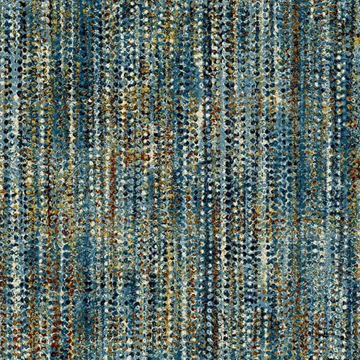 Hampton Court Beaded Texture Nite Blue Michael Miller Cotton Fabric