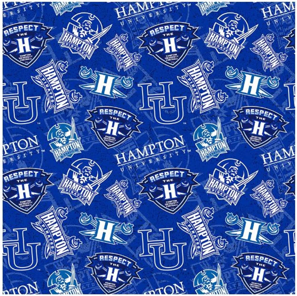 Hampton Pirates NCAA College Tone on Tone Sykel Cotton Quilting Fabric