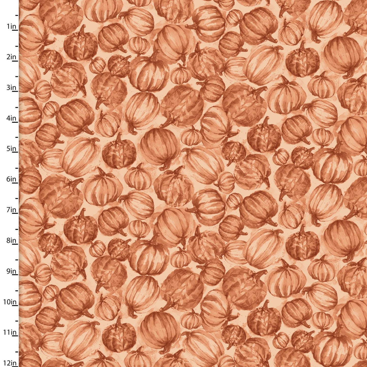 Happy Harvest Tonal Pumpkins Orange Courtney Morgenstern 3 Wishes Cotton Fabric