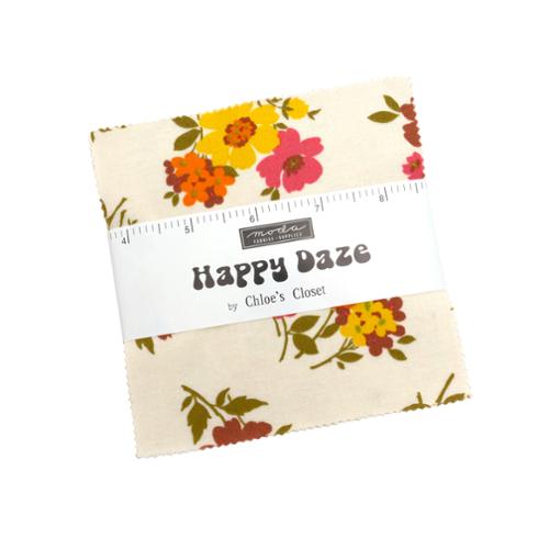 Happy Daze 5" Squares Charm Pack 42pcs Chloe's Closet Moda Cotton Fabric MD-33840PP