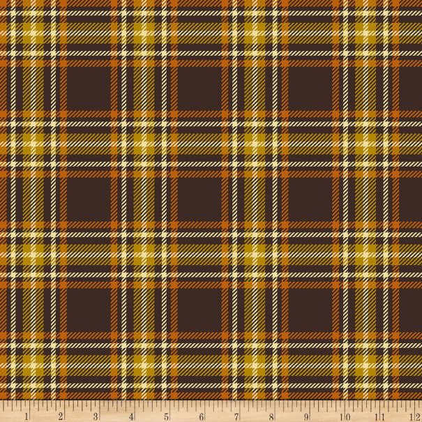 Harvest Fall Plaid Brown Springs Creative Cotton Fabric