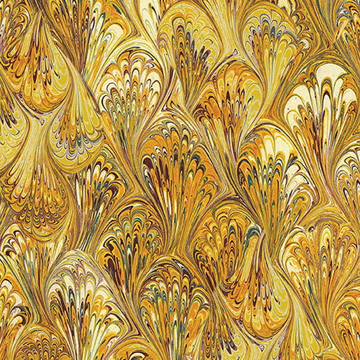 Harvest Festival Marble Gold Metallic Kanvas Studio Benartex Cotton Fabric