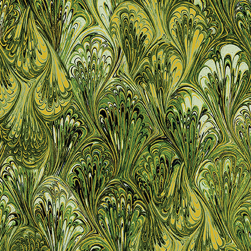 Harvest Festival Marble Olive Green Metallic Kanvas Studio Benartex Cotton Fabric BE-14038M-49 | US Fabric Shop