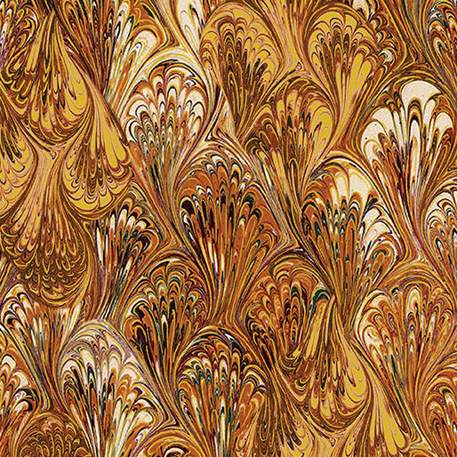 Harvest Festival Marble Russet Brown Metallic Kanvas Studio Benartex Cotton Fabric