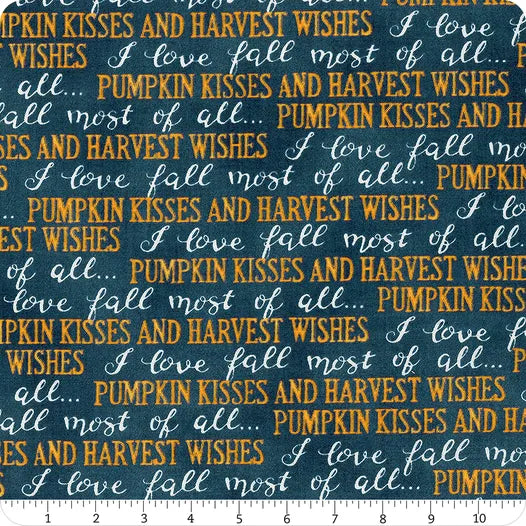 Harvest Wishes Pumpkin Toss Yellow Deb Strain Moda Cotton Fabric