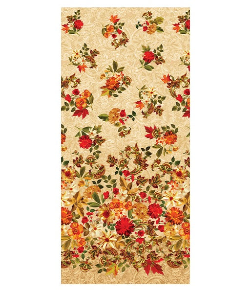 Harvest Beauty Border Cream Kanvas Studio Benartex Cotton Fabric BE-15267-07