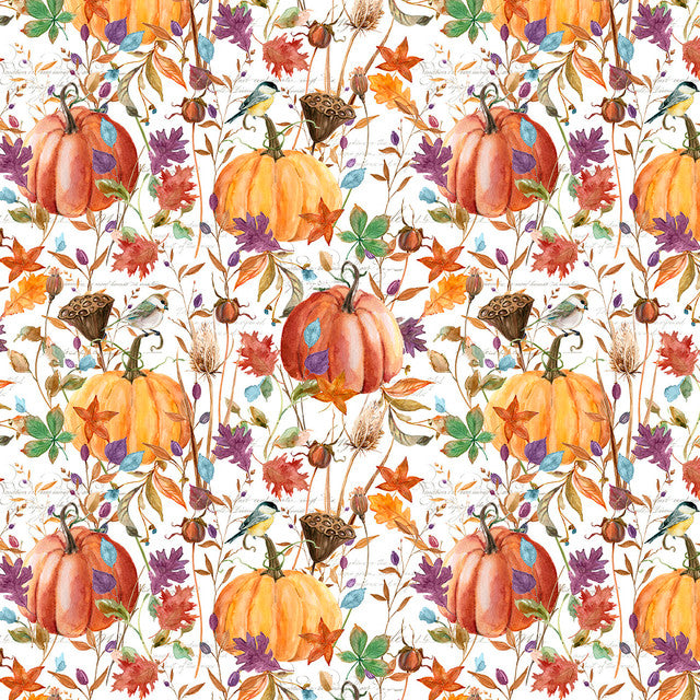 Harvest Home Bountiful Blessings White Livi & Finn 3 Wishes Cotton Fabric 3W-24564-WHT