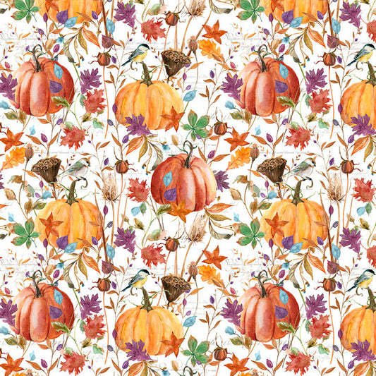 Harvest Home Bountiful Blessings White Livi & Finn 3 Wishes Cotton Fabric 3W-24564-WHT