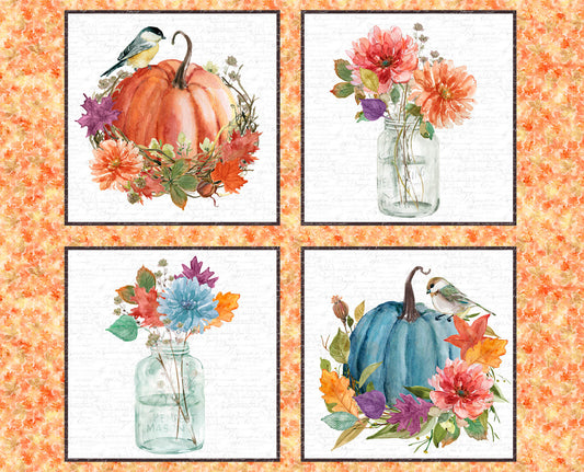 Harvest Home Placemat Panel 36" Livi & Finn 3 Wishes Cotton Fabric 3W-24569-PNL