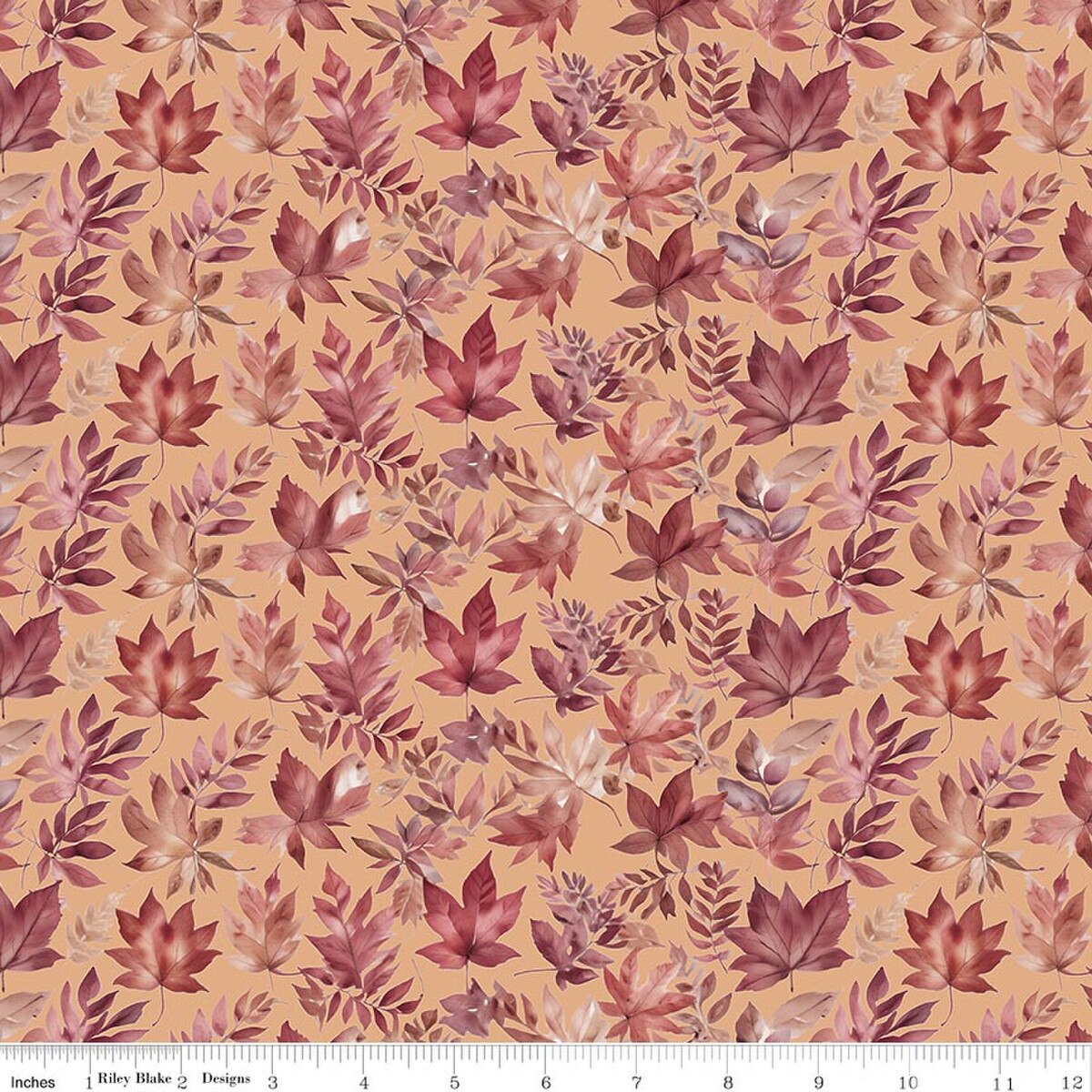 Harvest on the Prairie Leaves Marmalade Orange Modern Prairie Riley Blake Cotton Fabric RB-C18281-MARMALADE