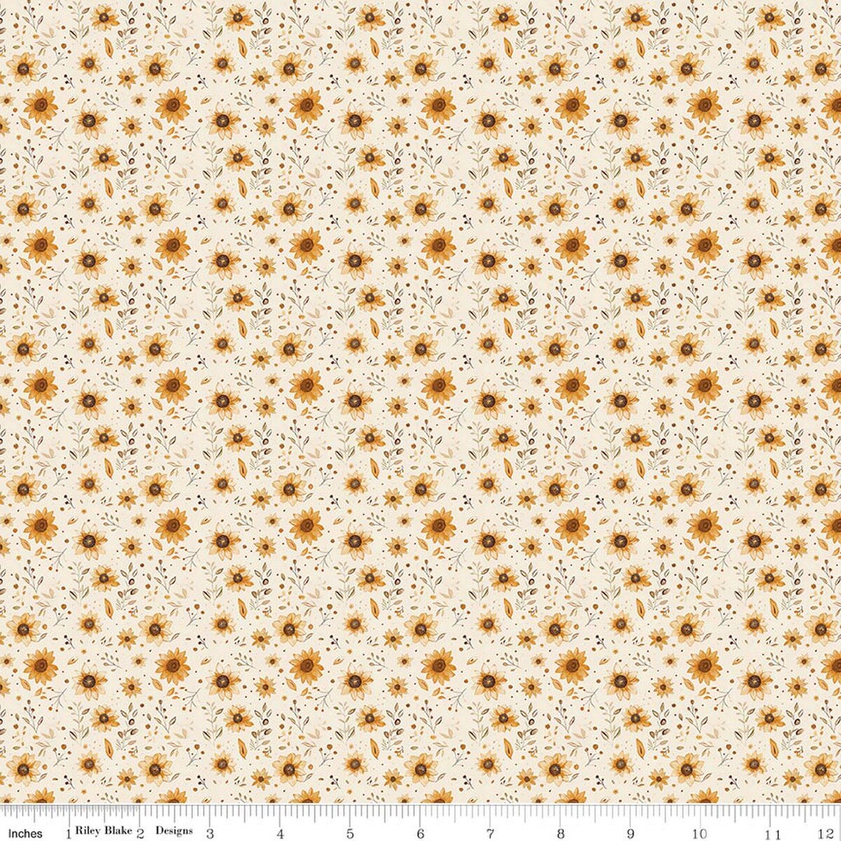 Harvest on the Prairie Sun Floral Cream Modern Prairie Riley Blake Cotton Fabric RB-C18284-CREAM