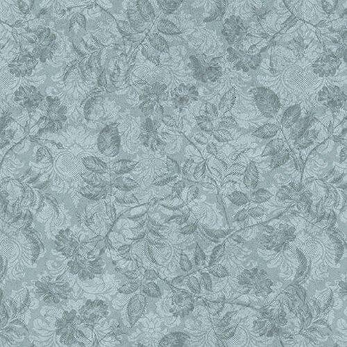 He Leads Me Vine Leaves Texture Tonal Slate Blue Christine Adolph Blank Quilting Cotton Fabric