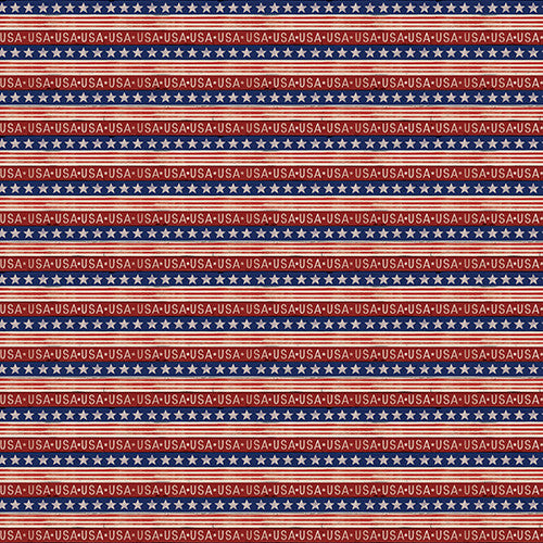 Heart of America Stars & Stripes Multi Loni Harris 3 Wishes Cotton Fabric