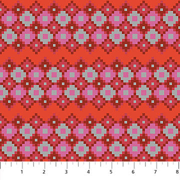 Heiress Interwoven Bouquet Red Anna Maria Textiles Northcott Cotton Fabric NC-AMT1011-38L
