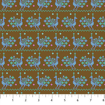 Heiress Peacock Bark Brown Anna Maria Textiles Northcott Cotton Fabric NC-AMT1014-36V