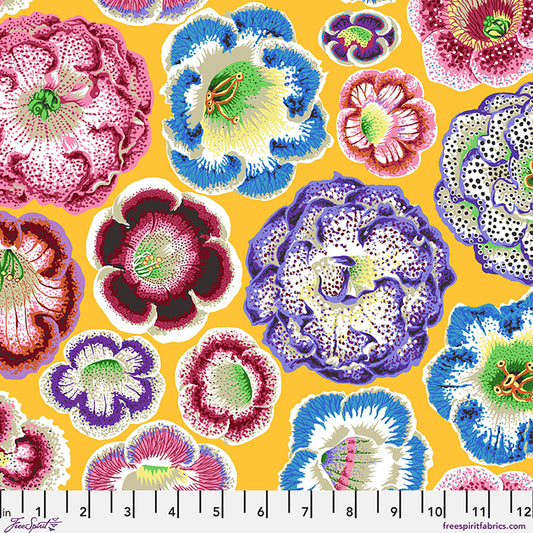 Helen Yellow August 2026 Kaffe Fassett Collective Free Spirit Cotton Fabric FS-PWPJ140.YELLOW